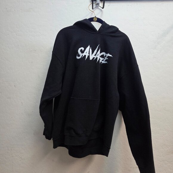 Black Savage Pullover Hoodie-Size Small-Good Condition-Streetwear - Picture 2 of 2